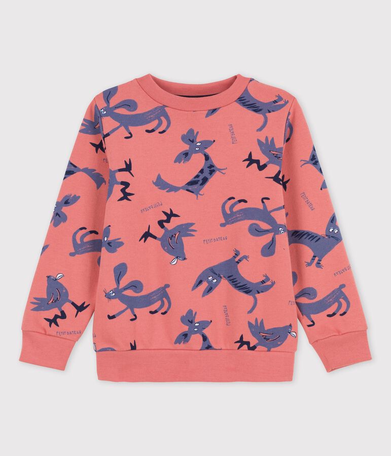 Sweatshirt en molleton enfant fille / gar&ccedil;on rose PAPAYE/ MULTICO