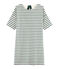 Robe manches courtes femme beige COQUILLE/vert SOUSBOIS