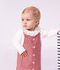 Robe b&eacute;b&eacute; sans manches en coton &agrave; rayures et badge c&oelig;ur