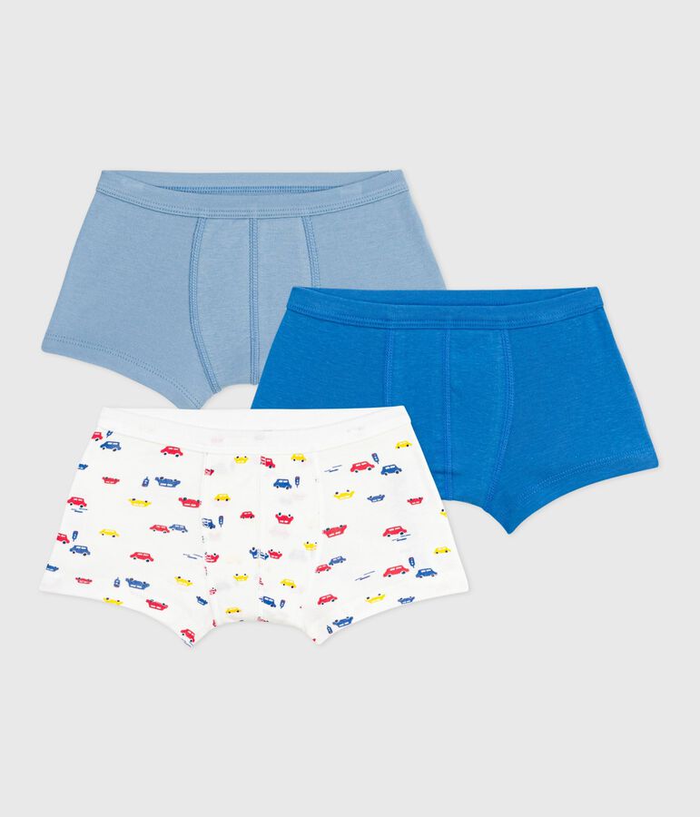 Lot de boxers enfant en coton &agrave; ceinture collet&eacute;e imprim&eacute; variante 1