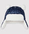 Chapka imperméable bébé garçon bleu SMOKING/blanc MARSHMALLOW
