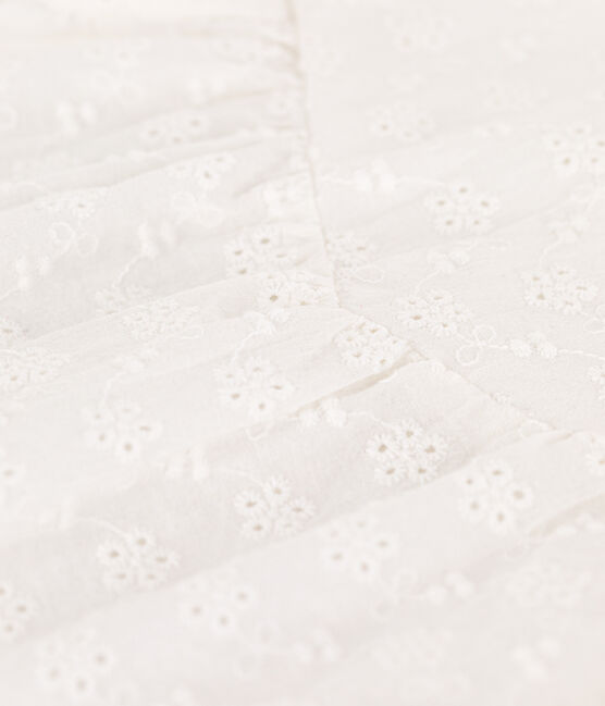 Robe bébé avec bloomer en broderie anglaise blanc MARSHMALLOW