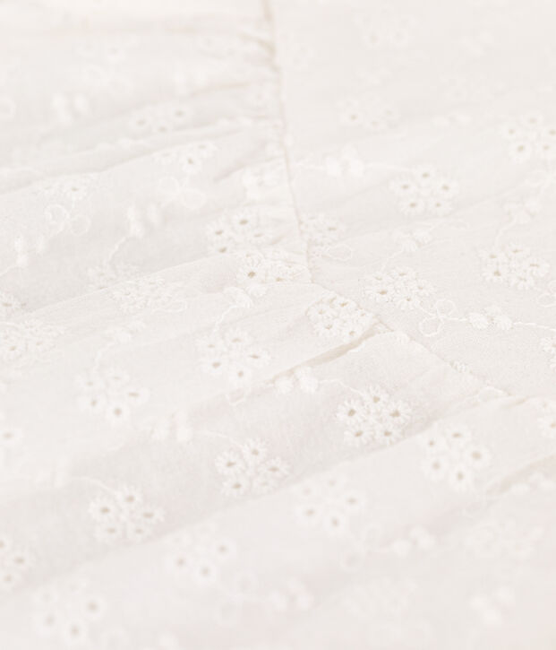 Robe b&eacute;b&eacute; avec bloomer en broderie anglaise blanc