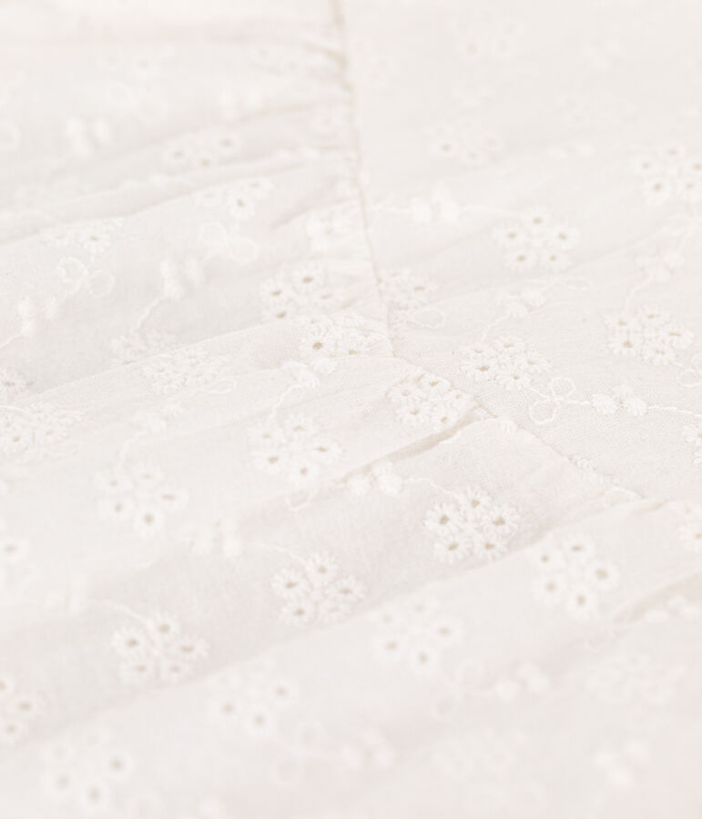 Robe b&eacute;b&eacute; avec bloomer en broderie anglaise blanc MARSHMALLOW