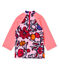 Tee shirt anti-UV UPF 50+ écoresponsable bébé fille rose MERVEILLE/blanc MULTICO