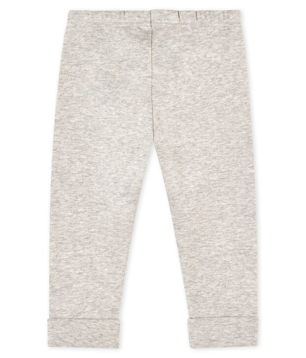 Pantalon b&eacute;b&eacute; fille -gar&ccedil;on en maille gris chin&eacute; clair