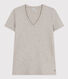 Tee-shirt LE DROIT col V en coton Femme