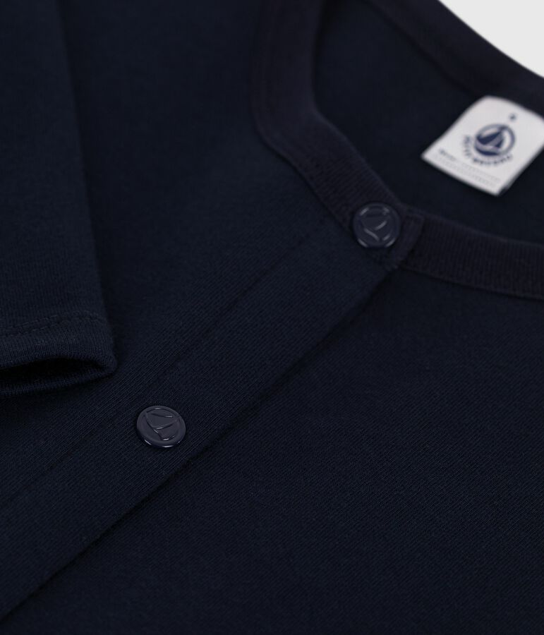 Cardigan femme en coton uni bleu SMOKING