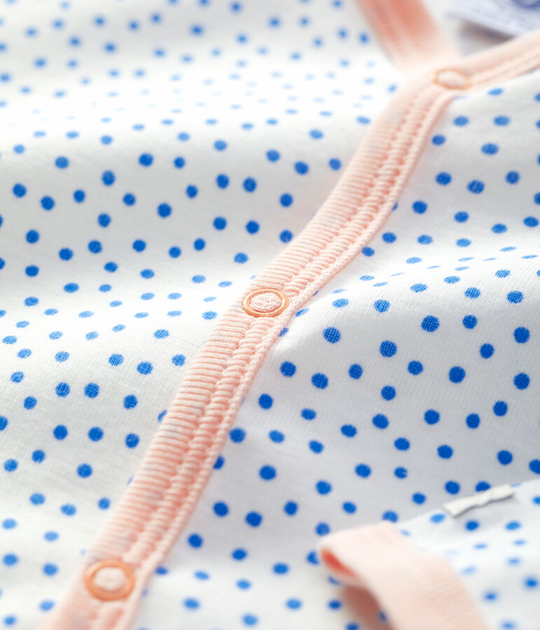 Dors-bien b&eacute;b&eacute; en coton biologique blanc/bleu