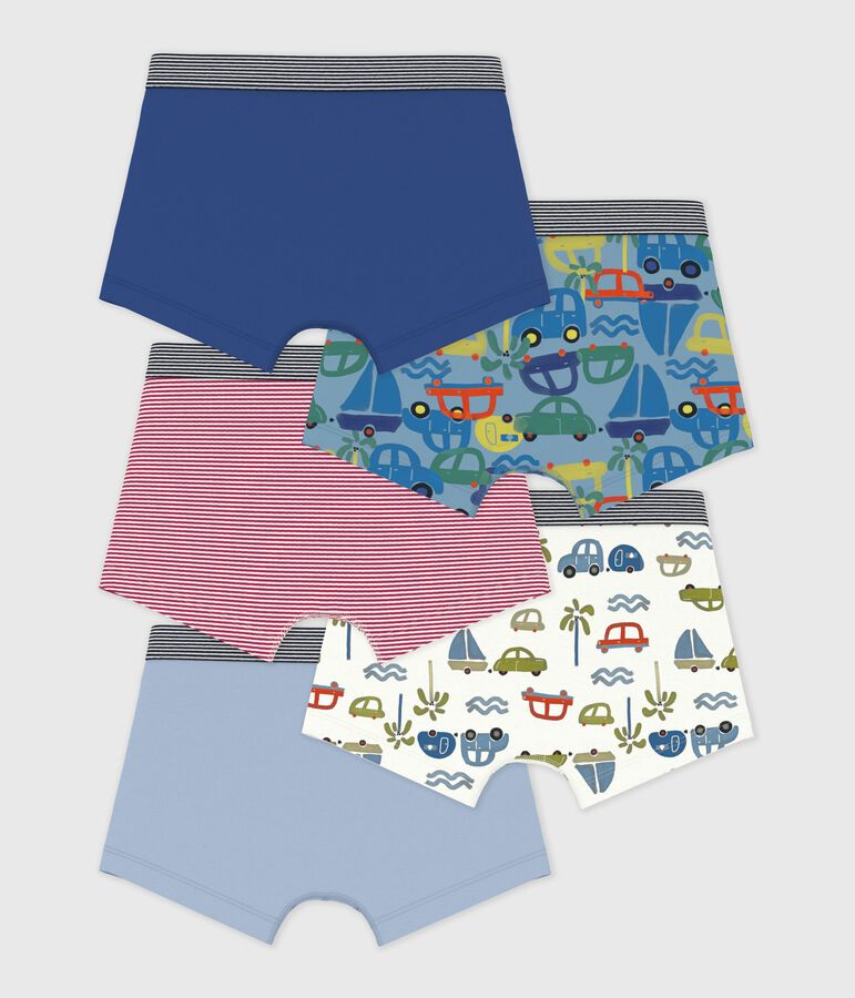 Lot de boxers enfant en coton imprim&eacute; voitures variante 1