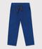 Pantalon droit en velours bleu