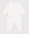 Pyjama b&eacute;b&eacute; en velours sans pieds imprim&eacute; c&oelig;urs blanc/multicouleur