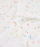 Pyjama à imprimé confettis petite fille en molleton blanc MARSHMALLOW/blanc MULTICO