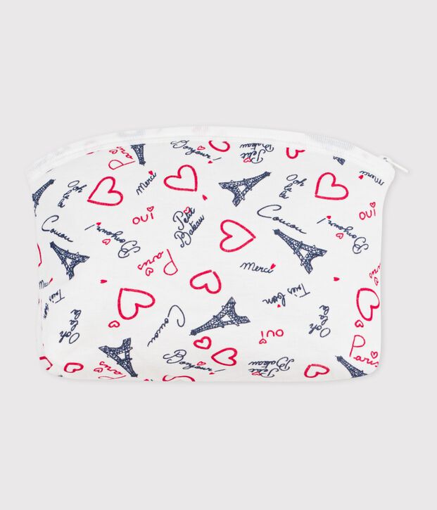 Pochette b&eacute;b&eacute; en coton imprim&eacute; Paris blanc/multicouleur