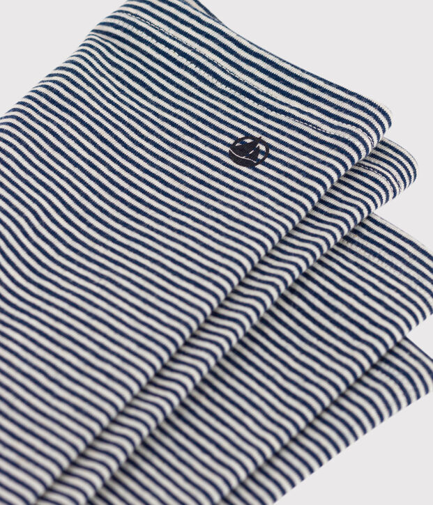 Legging en tubique enfant fille bleu/beige