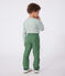 Pantalon enfant en coton vert PALMERAIE