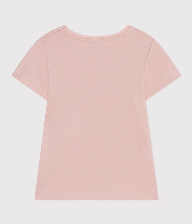 Tee-shirt en jersey l&eacute;ger enfant fille rose