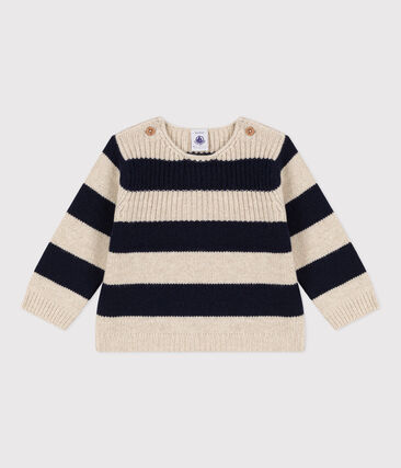 Pull en tricot de laine et coton bébé