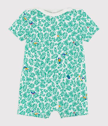 PETIT BATEAU - Combinaison courte en coton bébé.