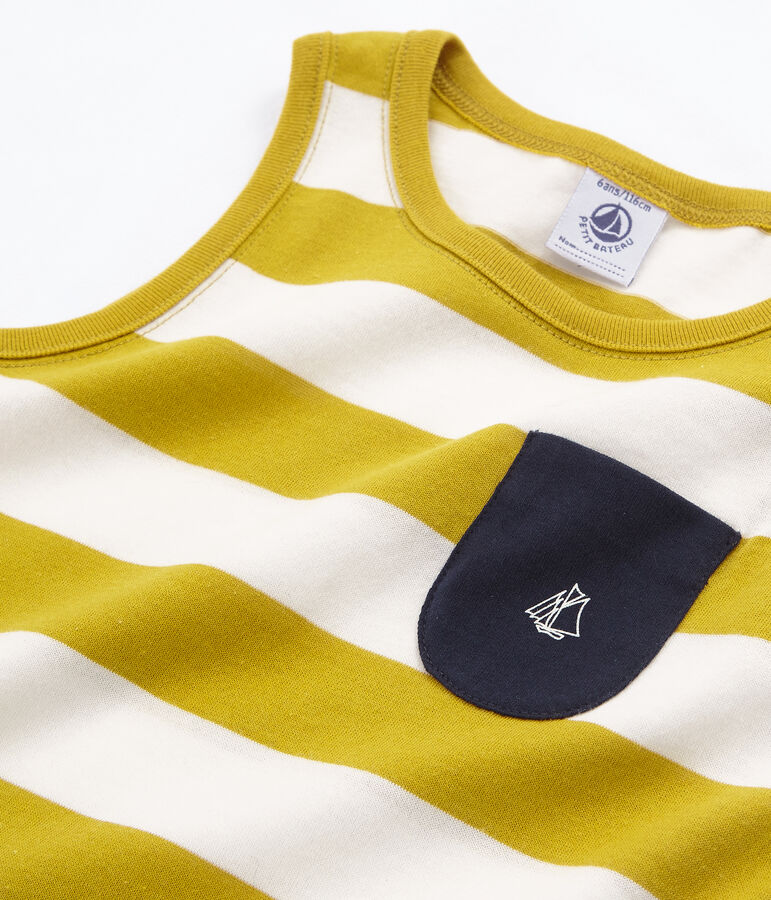 D&eacute;bardeur enfant gar&ccedil;on vert/blanc