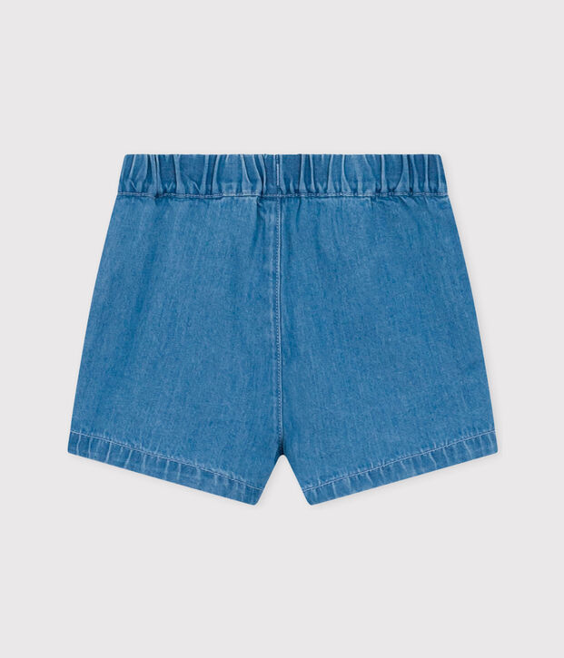 Short b&eacute;b&eacute; en denim l&eacute;ger bleu