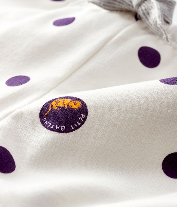 Pantalon en molleton b&eacute;b&eacute; fille blanc/multicouleur
