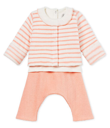 Ensemble 3 Pieces Bebe Fille Marshmallow Rosako Petit Bateau