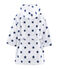 Peignoir petit garçon en éponge blanc MARSHMALLOW/bleu MEDIEVAL