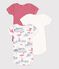 Lot de 3 bodies manches courtes Paris bébé en coton variante 1