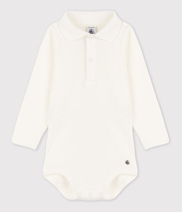PETIT BATEAU - Body manches longues bébé col polo en coton