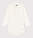 Body manches longues bébé col polo en coton