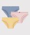 Lot de culottes enfant en coton &agrave; rayures multicouleur