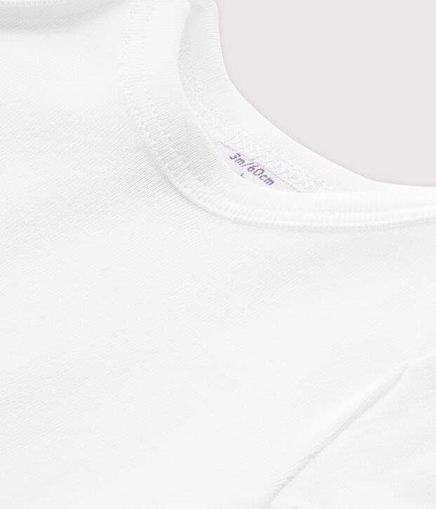 T-shirt b&eacute;b&eacute; mixte uni blanc