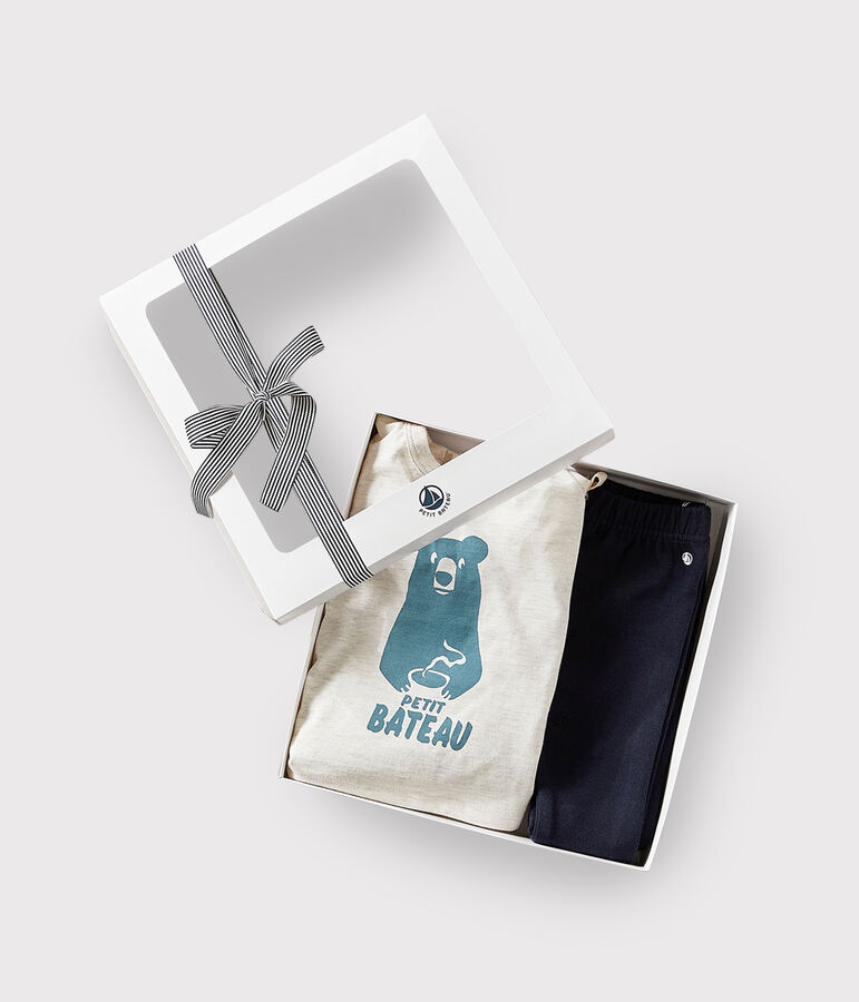Coffret cadeau b&eacute;b&eacute; tee-shirt et pantalon multicouleur