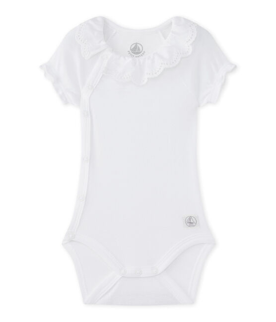 Body naissance bébé fille blanc ECUME