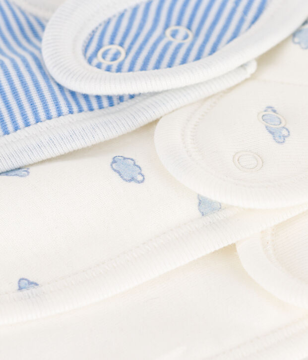 Lot de 3 bavoirs imprim&eacute;s en coton multicouleur