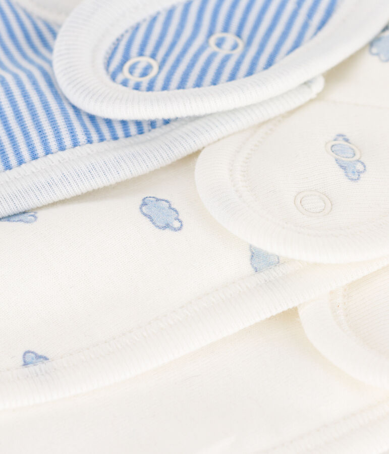 Lot de 3 bavoirs imprim&eacute;s en coton multicouleur