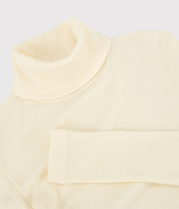 Sous pull en laine et coton Femme blanc