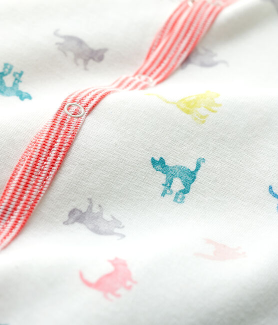 Dors-bien chats colorés bébé en jersey double face blanc MARSHMALLOW/blanc MULTICO