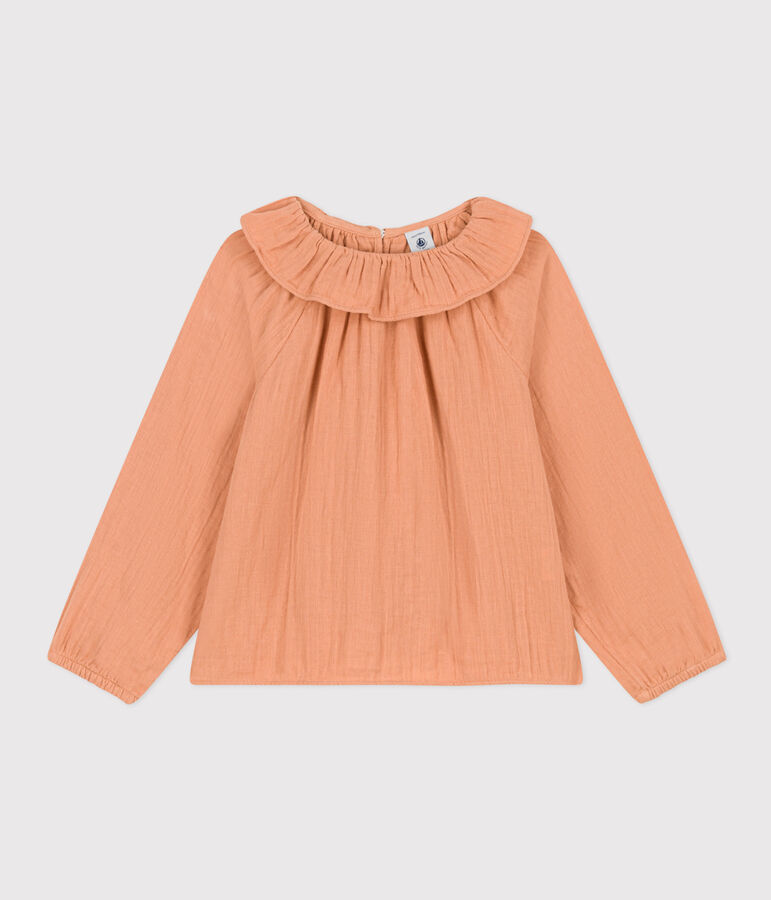 Blouse en gaze de coton enfant fille rose SIENNA