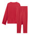 Pyjama petite fille en tubique et côte rouge TERKUIT/jaune OR