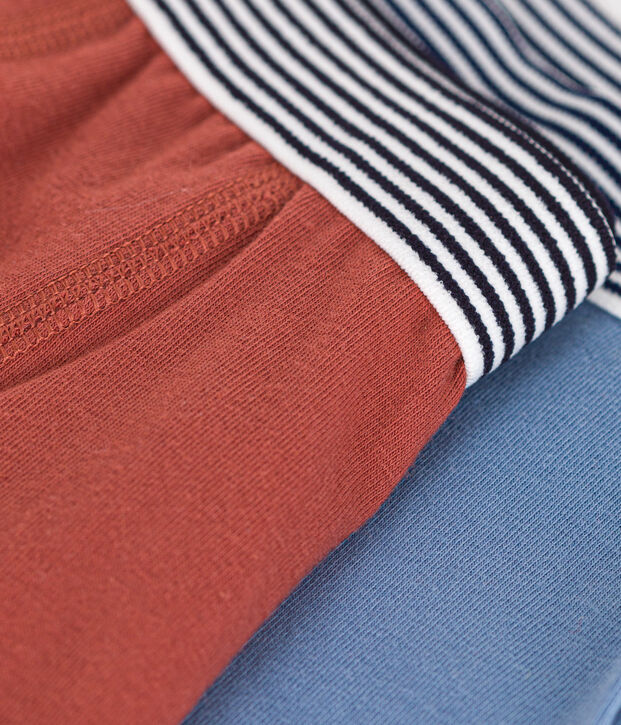 Lot de 2 boxers en coton et &eacute;lasthanne enfant multicouleur