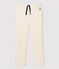 Pantalon confortable en coton enfant fille écru AVALANCHE
