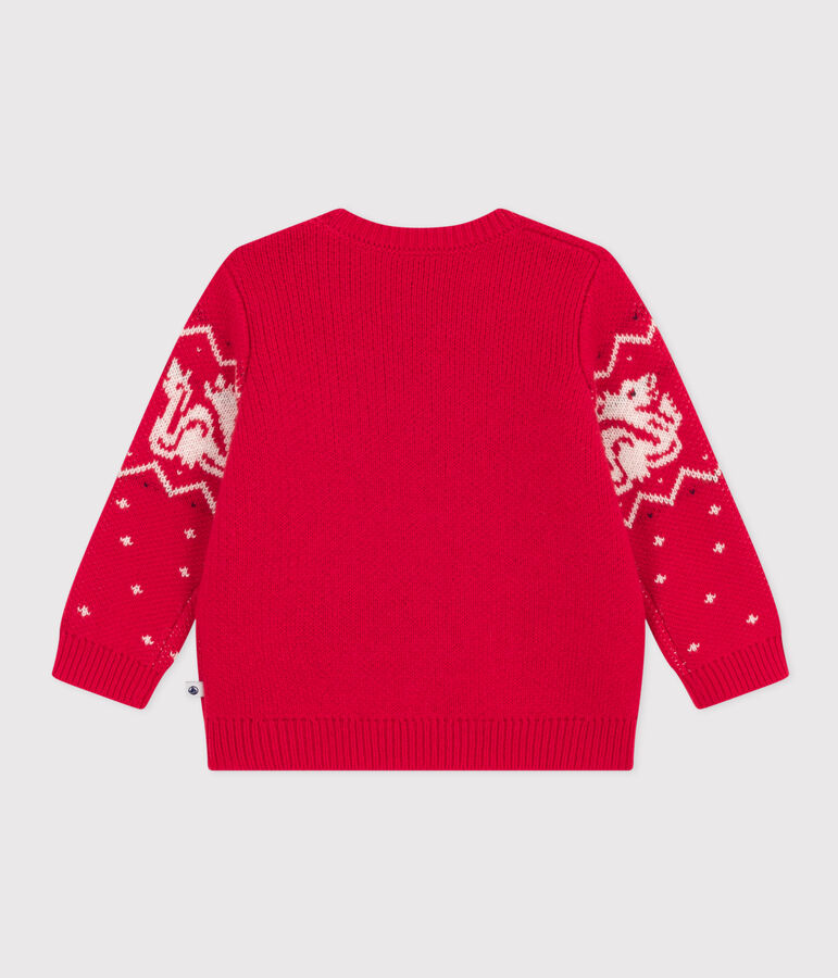 Pull en tricot de laine et coton b&eacute;b&eacute; CORRIDA/ MULTICO