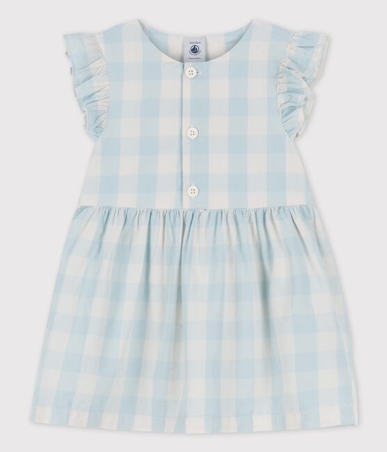 Robe en popeline vichy bébé BOLDAIR/ MARSHMALLOW