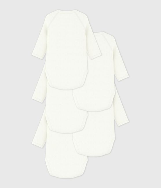 Lot de bodies croisés manches longues en coton uni bébé variante 1