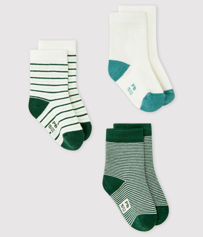 Lot de 3 chaussettes b&eacute;b&eacute; gar&ccedil;on multicouleur