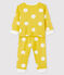 Dors-bien sans pression bébé en côte jaune BLE/blanc ECUME