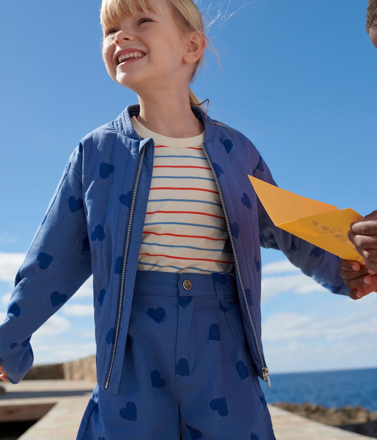 Veste enfant en coton c&oelig;urs bleu ALASKA FONCE/ MEDIEVAL