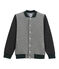 Blouson teddy enfant garçon en tubic pied de poule gris CAPECOD/blanc MARSHMALLOW